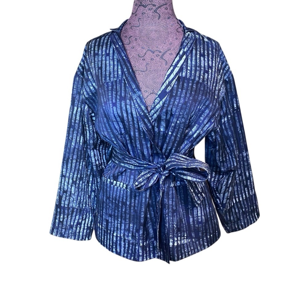 Banana Republic X Piece & Co Batik Printed Tie Blazer Jacket